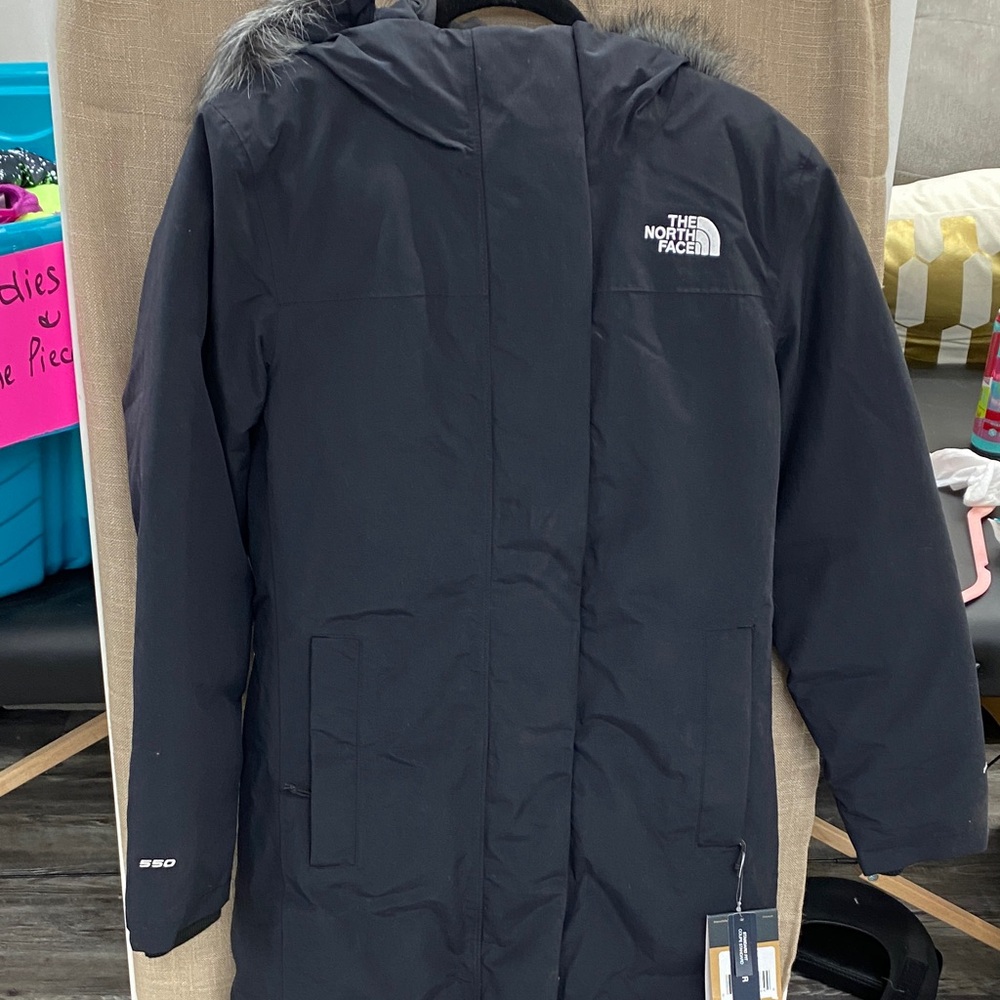 The North Face Black Parka with Faux Fur Hood Trim